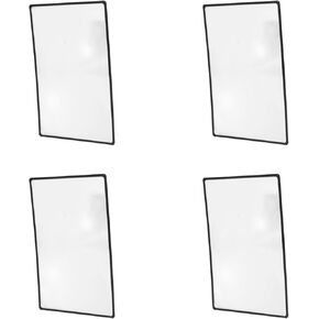 4X Reading Support Sheet Magnifier Magnifying Glass 3-Zoom Black