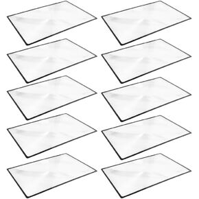 10X Reading Support Sheet Magnifier Magnifying Glass 3-Zoom Black
