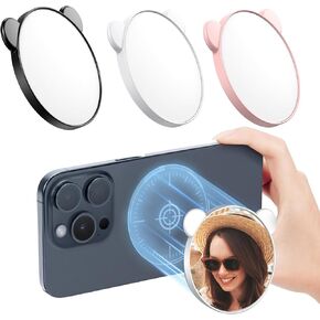 Magnetic Selfie Mirror for Back Camera, Convex Cell Phone Mirror Phones Fill Light Magnetic Phone Vlog Selfie Mirror for Selfies/Photography/TikTok/Zoom Calls/Video Conference
