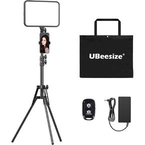 UBeesize LED Video Light Kit, Photography Lighting, 13" Studio Lights with 65" Tripod Stand and Phone Holders, Podcast Lighting for Video Recording, Make up, Live Streaming, Tiktok, YouTube in Kuwait