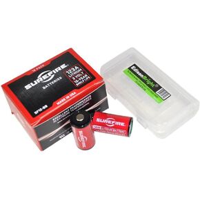 Edisonbright 12 Pack Surefire CR123A بطاريات الليثيوم (مصنوعة في الولايات المتحدة الأمريكية)