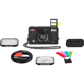 Lomography LomoApparat Wide-Angle 35mm Film Camera, Built-in Flash & Color Filters, Kaleidoscope Lens, Close-up Lens, Splitzer, Multiple Exposure, Long Exposure