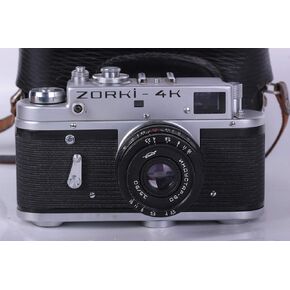 كاميرا فيلم Zorki-4k مع عدسة Industar 50mm/3.5 عدسة خمر الاتحاد السوفيتي