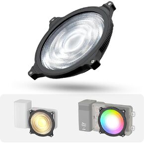ZHIYUN Mini Lens Reflector (ZY Mount) Adjustable Light Modifier 5X Brightness Boost Suitable for X100RGB X100Bi-Color CX100 X60 Continuous Output Lighting for Photography Video Lighting Tool only 99g