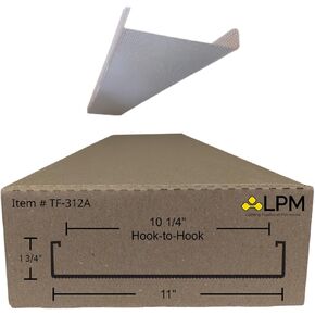 4ft Wrap Around Light Cover Diffuser 11"" W x 1 3/4"" H x 47 13/16″ L (Between Hook = 10 1/4"") (TF-312A), Clear Prismatic