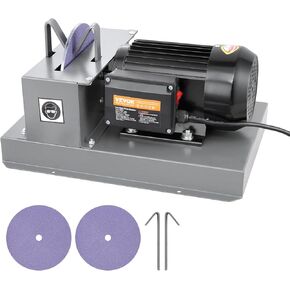 VEVOR Lawnmower Blade Grinder, 2/3 HP 1700 RPM Motor with 7'' Diameter Standard & Reverse Wheel, 30 & 40 Grinding Degree Steel Mower Sharper for Blades & Tool Grinding in Garden or Workshop in Saudi Arabia
