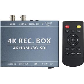 3G SDI Video Recorder,4K HDMI DVI Video Audio Capture Device with Video Freeze,SDI Loop out/1080P HDMI Output for Multi-Channel Live Streaming, Video Conferencing, Teaching, Streaming, Broadcasting