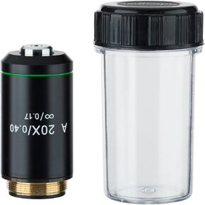 AmScope A20X-INF-B 20X Infinity Achromatic Microscope Objective with Black Finish