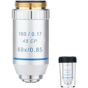 Microscope Kit 1pc 60X 195N Semi Plan Achromatic Objective Lens for Biological Microscope Bio-Microscope Thread Diameter 20.2mm Microscope Lens Adapters