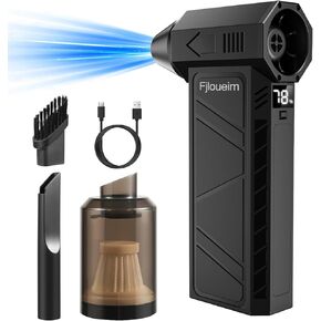 Compressed Air Duster-4 Gear Adjustable 130000RPM Electric Air Duster with LED Display, 4000mAh Rechargeable Cordless Air Blower for Keyboard Electric Devices Cleaning. Replaces Compressed Air Cans