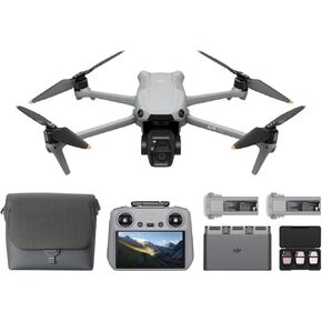 Air 3S Fly More Combo (RC 2 Screen Remote Controller), Drone with 1" CMOS Wide-Angle & Medium Tele Camera for Adults, 4K/60fps, Omnidirectional Sensing & 3 Batteries for Extended Flight Time