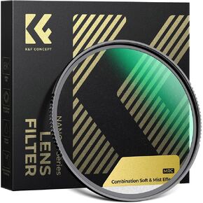 K&F Concept 77mm Combination Soft & Mist Lens Filter 28 Multi-Layer Coating Waterproof Scratch Resistant Cinematic Effect Filter for Vlog/Portrait Photography