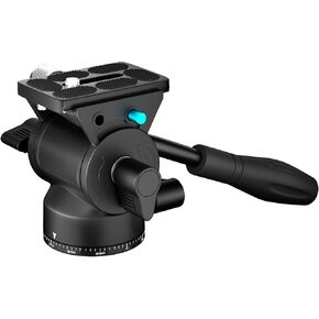 EMART Video Tripod Fluid Head Pan Tilt Head with Quick Release Plate and Handle for Arca Swiss and DSLR Cameras, Load up to 5kg/11lbs