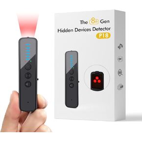 Upgraded Hidden Camera Detector - AI-Powered Anti-Spy Device, GPS Tracker & Bug Detector, Portable RF Signal Scanner for Hotels, Travel, Home & Office (Black)