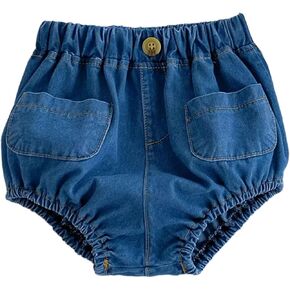 Toddler Denim Bloomers Shorts Baby Girls Boys Loose Harem Shorts