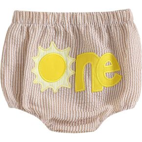 Baby Bloomers Diaper Covers for Boys Girls Funny ONE Embroidery Bloomers Unisex Baby Cake Smash Photo Shoot Shorts in Kuwait