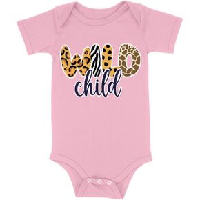 Wild Child One-Piece - Retro Boho Baby Undergarment - Animal Print One-Piece