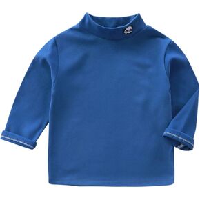 Toddler Baby Girl Boys Long Sleeve Turtleneck Shirt Basic Solid Thermal Shirts Kid Cotton Undershirt Blouse Top Fall