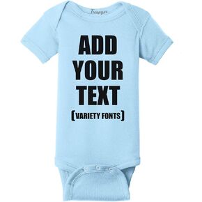 TEEAMORE Custom Baby Bodysuits Add Your Text For Baby Girl & Boy Personalized Bodysuit