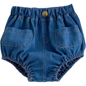 Baby Girls Boys Denim Bloomers Shorts Infant Diaper Cover Panty Briefs