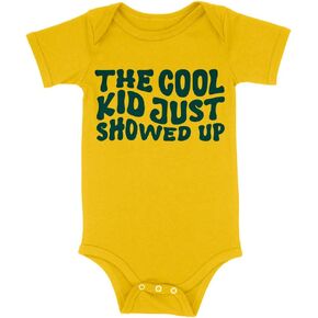 The Cool Kid Just Showed Up One-Piece - Funny Design Baby Undergarment - Retro Graphic One-Piece