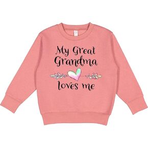 inktastic My Great Grandma Loves Me- Heart Great Grandchild Toddler Sweatshirt