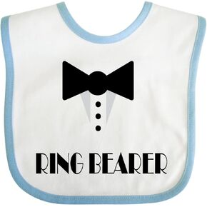 inktastic Ringbearer Mock Tux Wedding Tuxedo Baby Bib