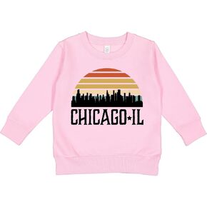 inktastic Chicago Illinois Skyline Vintage Toddler Sweatshirt
