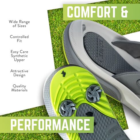 Zoriz Zoomy Golf Sandals - Flops Golf Flop مع مرابط الغولف القابلة للإزالة - الرجال والصنادل النسائية للمشي أو الشاطئ أو الرياضة in Kuwait