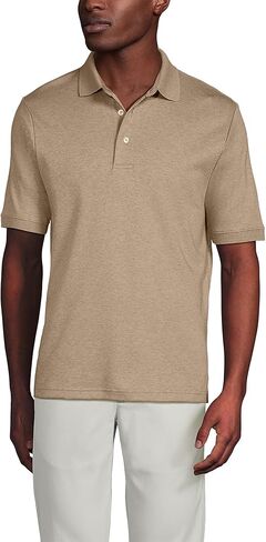Lands' End Mens Short Sleeve Supima Polo Radiant Navy Regular X-Large in Saudi Arabia