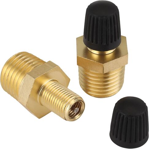 Milton S-684-4 1/4" MNPT Male Tank Valve, includes Protective Caps (Pack of 2) in Saudi Arabia