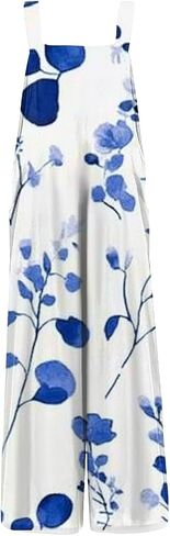 Women's Jumpsuits Casual Loose Outfits Vintage Beach Overalls with Pockets 2025 Spring Summer Palazzo Rompers in Saudi Arabia