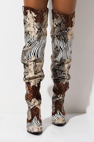 YOKI Cowgirl Boots Women, Over the Knee Western Cowboy Boots for Women with Chunky Block Heels in Saudi Arabia