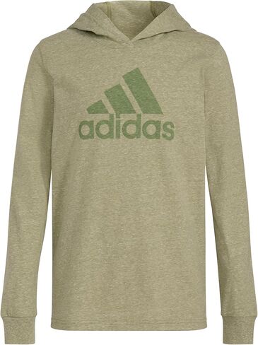 تي شيرت Adidas للأولاد بأكمام طويلة وغطاء للرأس Snow Heather (للأطفال الكبار) Caviar Snow LG (للأطفال الكبار من 14 إلى 16 عامًا) in Saudi Arabia