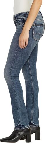 Silver Jeans Co. Women's Suki Mid Rise Curvy Fit Straight Leg Jeans, Dark Wash EDB482, 29W x 31L in Saudi Arabia