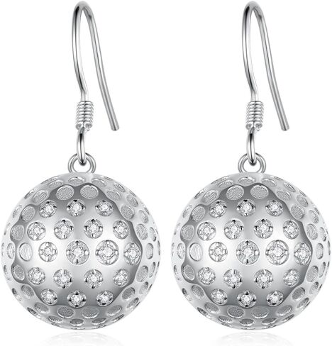 Football Earrings 925 Sterling Silver Football Dangle Drop Earrings for Women Sports Jewelry Gifts for Women Girls Sports Lovers Football Lovers Fan in Saudi Arabia