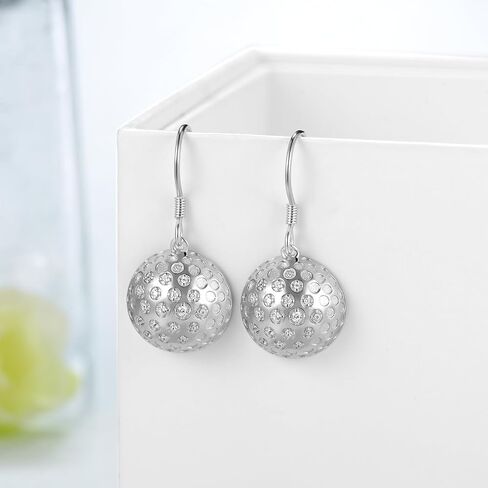 Football Earrings 925 Sterling Silver Football Dangle Drop Earrings for Women Sports Jewelry Gifts for Women Girls Sports Lovers Football Lovers Fan in Saudi Arabia