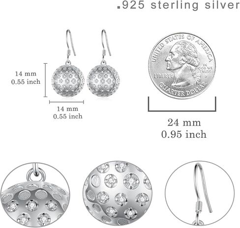 Football Earrings 925 Sterling Silver Football Dangle Drop Earrings for Women Sports Jewelry Gifts for Women Girls Sports Lovers Football Lovers Fan in Saudi Arabia