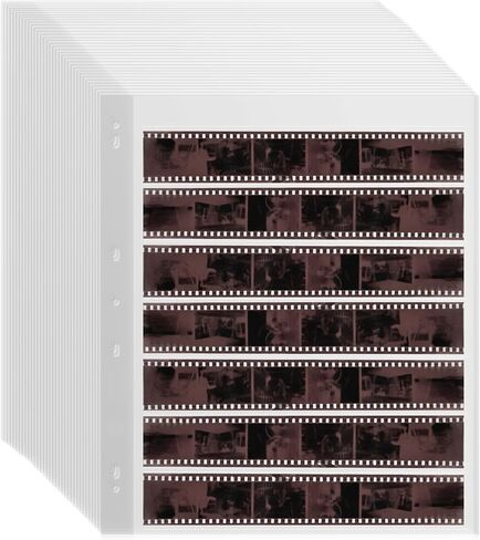 100 Pcs 35mm Film Negative Sleeves Film Negative Storage Presentation Materials 35mm Size Negative Pages Holds Seven Strips of Six Frames Help You Collect and Organize Film in Saudi Arabia