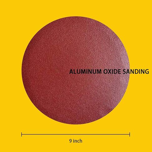 TPmax 18 PCS 12 Inch NO-Hole PSA Aluminum Oxide Sanding Disc, Self Stick(3 Each of 60 100 150 180 240 400 Grit) Brown in Kuwait