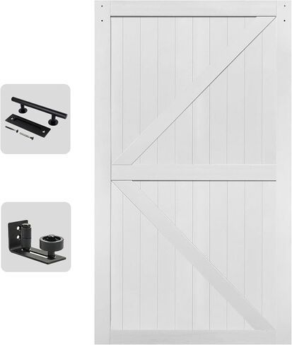 S & Z Tophand® 28in × 84in MDF باب حظيرة رمادي فاتح ، 21-60 بوصة لوح الحظ in Kuwait