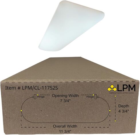 Puff Diffuser Replacement Lens, 4ft Fixture Compatible, White, Acrylic, Includes Mounting Clips, Cloud Diffuser Replacement Lens (LPM-17052S) in Kuwait