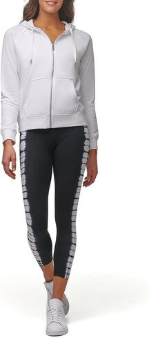 Marc New York Performance Women's French Terry Chevron Seamed Full Zip Hoodie in Saudi Arabia
