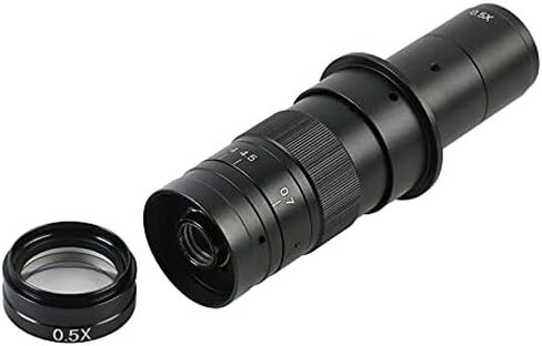 Lab Microscope Accessories 0.75X 0.5X 2.0X 0.35X 1X Barlow Auxiliary Objective Glass Lens for 180X 300X Zoom Monocular C Mount Lens Video Microscope Camera(2.0X 0.5X) in Kuwait