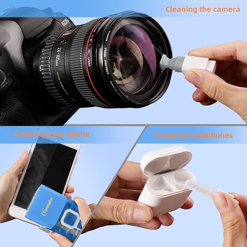 منظف ​​لوحة المفاتيح لتنظيف لوحة المفاتيح ، كل ذلك في شاشة كمبيوتر واحدة ونظافة الكمبيوتر المحمول ، مجموعة تنظيف الكمبيوتر المحمول الإلكترونية المحمولة المضغوطة مع فرشاة ناعمة ورذاذ لخطوط الدفاع عن طراز Macbook iPad iPhone ، الأسود in Kuwait