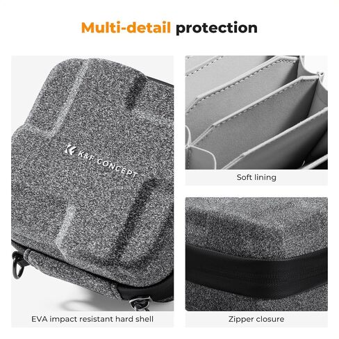 K&F Concept 10 in 1 Case Filter ، حقيبة تصفية الكاميرا الصلبة التي تصل إلى 82 مم مع حزام يدوي ، محفظة تخزين مرشح العدسة المقاومة للماء لـ ND UV CPL. in Saudi Arabia