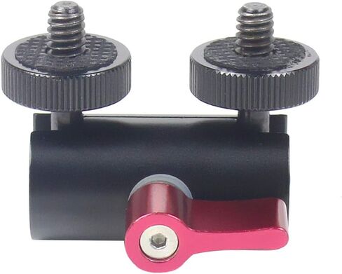 Magic Arm Mount Bracket Adapter Tripod Holder 1/4 Inch Screw with Dual Ball Head for Hero 13 and Hero All Series Sport Action Camera (Red,knob L83mm) in Kuwait