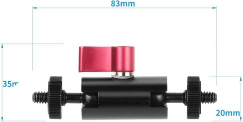 Magic Arm Mount Bracket Adapter Tripod Holder 1/4 Inch Screw with Dual Ball Head for Hero 13 and Hero All Series Sport Action Camera (Red,knob L83mm) in Kuwait