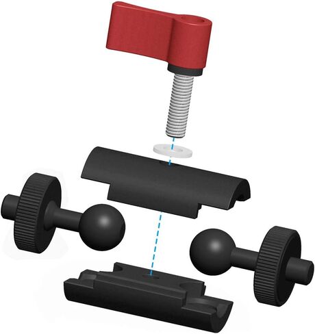 Magic Arm Mount Bracket Adapter Tripod Holder 1/4 Inch Screw with Dual Ball Head for Hero 13 and Hero All Series Sport Action Camera (Red,knob L83mm) in Kuwait