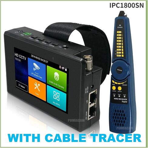 اختبار كاميرا CCTV ، اختبار IPC1800SN CCTV 4 بوصة 5 في 1 8MP TVI AHD CVI Tenser و 4K H.265 IP TESTER مع TRACER CABLE POE/IP in Saudi Arabia